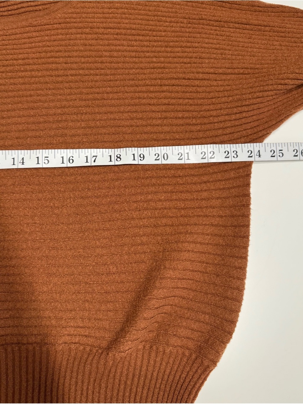 YEST The Netherlands Brown Horizontal Striped Dolman Sleeve Slub Sweater Sz 10 - Picture 8 of 8